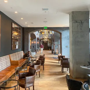 seating area with chandelier and chandelier