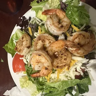 Half grilled shrimp salad!!! So fresh and delicious!
