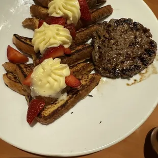 French Toast Brunch with sausage