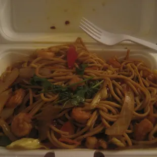 Shrimp Stir-Fried Noodles (Curry)