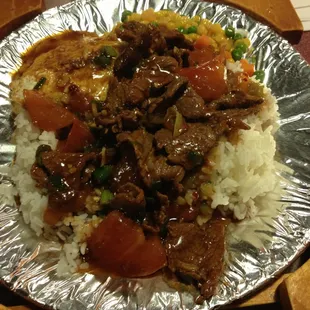 Tomato Beef over Rice