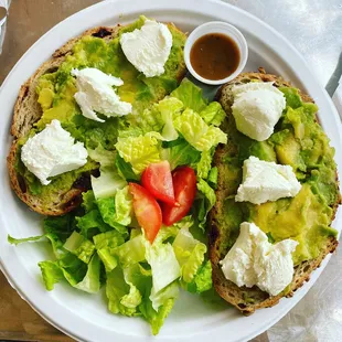 #3. Avocado Toast with Goat Cheese and Chives