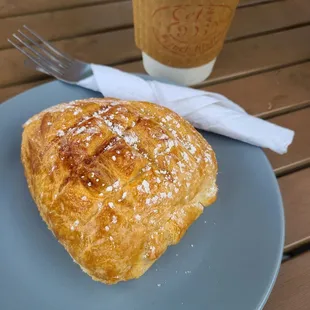 Apple Croissant and Light Roast Coffee