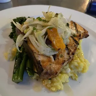 Fish of the Day (Swordfish with a fennel slaw)