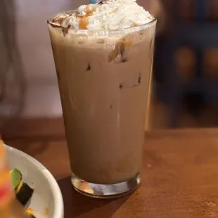 Iced cajeta latte