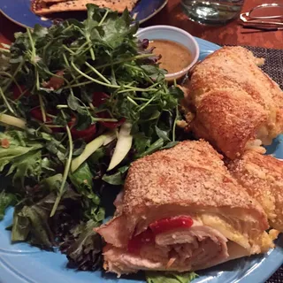 Parmesan Crusted Turkey Croissant Sandwich Lunch