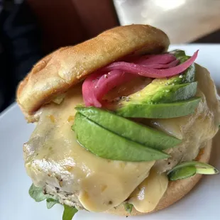 Chicken with avocado sandwich