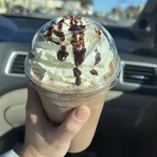 Almond Rocha Mocha with almond milk