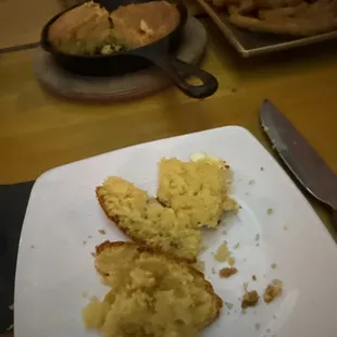 Cornbread skillet and fried green beans