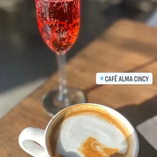 Cranberry mimosa &amp; the Cafe Miel