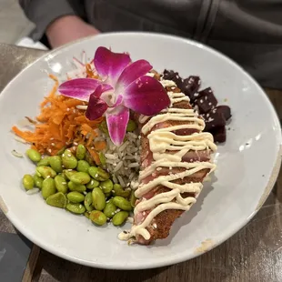 Mediterranean Poke Bowl - fresh, flavorful, filing, and fantastic even to look at! $23