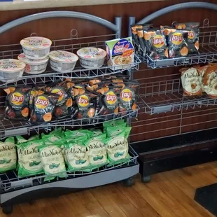 Chips and instant noodles.