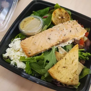 Mediterranean Salmon Fatoosh Salad! I love this!