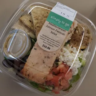 Mediterranean Salmon Fatoosh Salad! I love this!