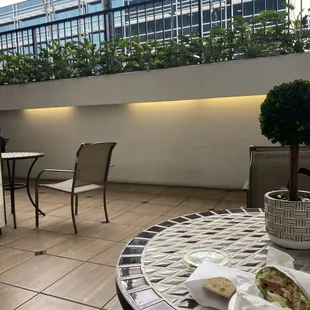 Half of my eaten sandwich and crackers left over from my soup. I was too hungry and forgot to take a before photo.