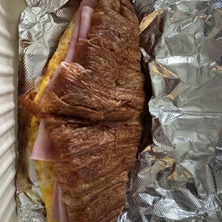Ham and Cheese Croissant with Eggs