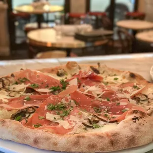 Funghy and prosciutto