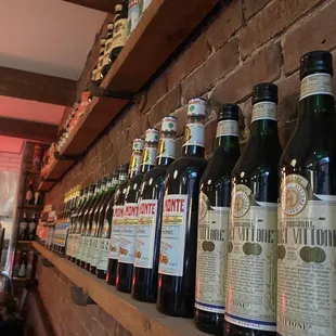 Bottle of wine on a shelf