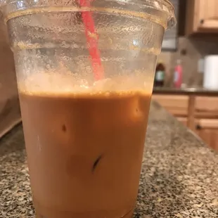 a cup of iced coffee