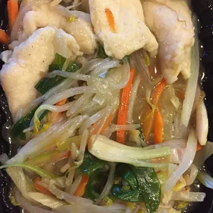 The disgusting, soupy "chow mein" that they refused to comp or even replace!
