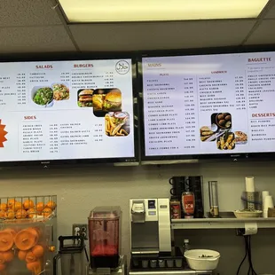 Our food and drinks menu.