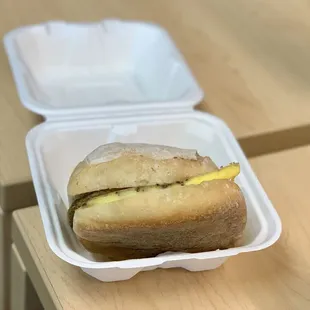 turkey provolone sausage breakfast sandwich (5/5, so good)