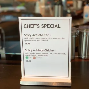 chef&apos;s special