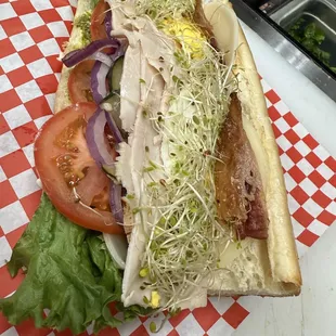 Yosemite Sandwich on a Baguette.