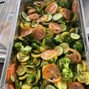 Steam Zucchini and broccoli