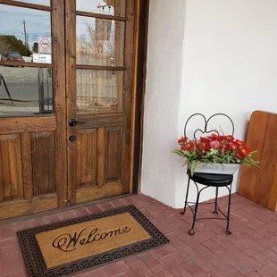 Front door  (push little door)