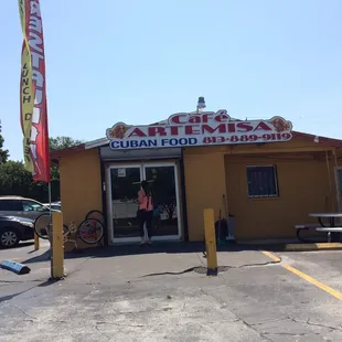 Front of establishment