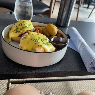 Lobster Benedict from the breakfast menu