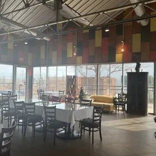 Indoor seating for those cold or very warm days.