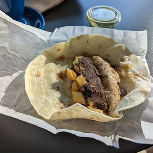 Inside taco