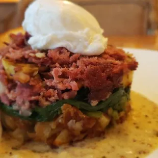 Corn beef hash stack