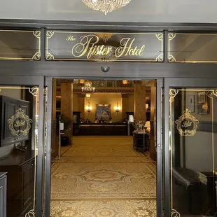 Entrance to the Pfister Hotel