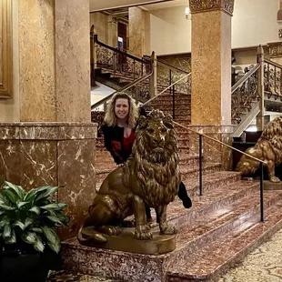 Me making friends in the beautiful ornate loddy! A gem in Milwaukie!