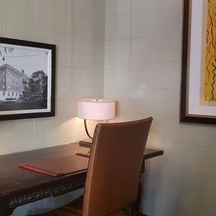 You wait in the lobby until your table is ready