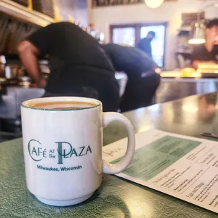 Coffee at the counter