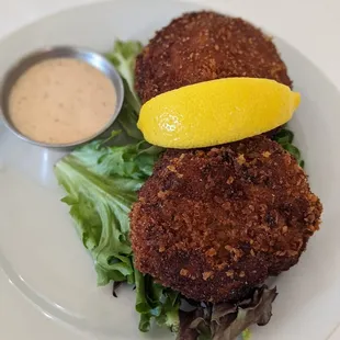 Brunch menu crab cakes