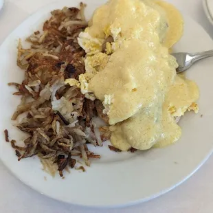 Benedict and hash browns