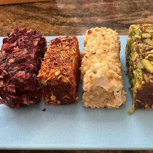 Can't remember the flavors but the last 2 are coconut and pistachio $5 each 7/25/24