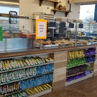 a variety of foods on display