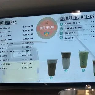 Hot Drinks &amp; Signature Drinks