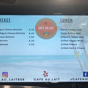 Breakfast &amp; Lunch