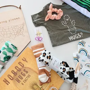 a variety of items on a table