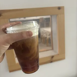 Cold brew with maple pancake cold foam