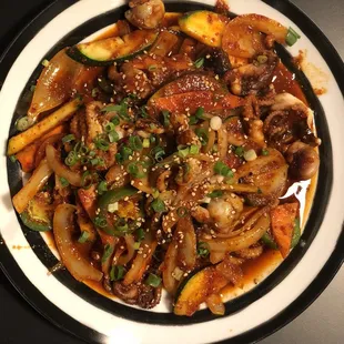 Stir-fried baby Octopus