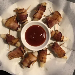 Bacon with rice cake