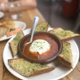 Goat Cheese Baked In Tomato Sauce